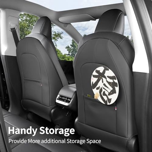 Seat Back Kick Protector Designed for Tesla Model Y/3/X/S Accessories(Includes 2025 Model Y & 2024-2025 Model 3 Highland) - Waterproof, Scratchproof Backseat Cover, Set of 2