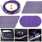 TOMALL Car Interior Moulding Trims 25 Pack 32 Feet/10M 20pcs Vent Trim Strips 4 Car Cup Coasters DIY Decorative Filler Insert Strip with Scraper (Red)
