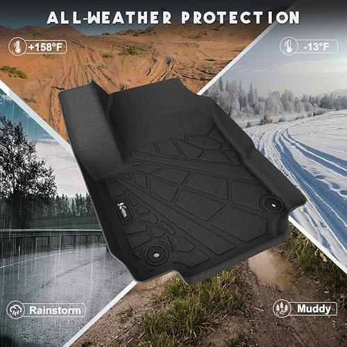 KARPAL Floor Mats for 2018-2024 Chevy Equinox (Not for EV) & GMC Terrain, All-Weather TPE Custom Fit Floor Liners Car Accessories - style: 2018-2024 | For Chevy Equinox | 1st & 2nd Row