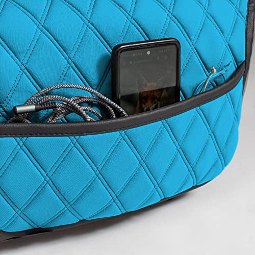 FH Group Car Seat Cushion – Neosupreme Single Front Seat Cover with Front Pockets, Airbag Compatible, Universal Fit Car Seat Cushion for Driver or Passenger Seat, SUV, Truck, Sedan & Van – Aqua - color: Aqua, style: Front