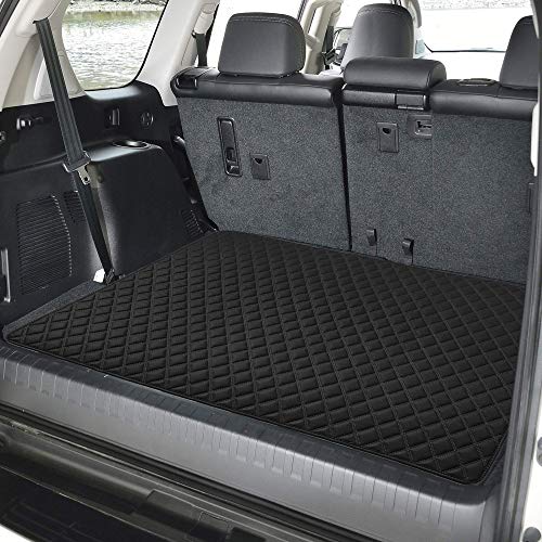 FH Group Deluxe Faux Leather Diamond Pattern Cargo Liner 32" INCHES - Universal Fir for Cars, Trucks, & SUVs (Black) F16501 - color: Black, size: 40 x 32 Inches