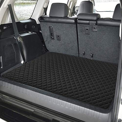 FH Group Deluxe Faux Leather Diamond Pattern Cargo Liner 32" INCHES - Universal Fir for Cars, Trucks, & SUVs (Black) F16501 - color: Black, size: 40 x 32 Inches