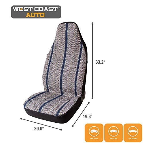 Baja Blanket Bucket Seat Cover for Car, Truck, Van, SUV - Airbag Compatible (2PCS Blue) - color: Blue