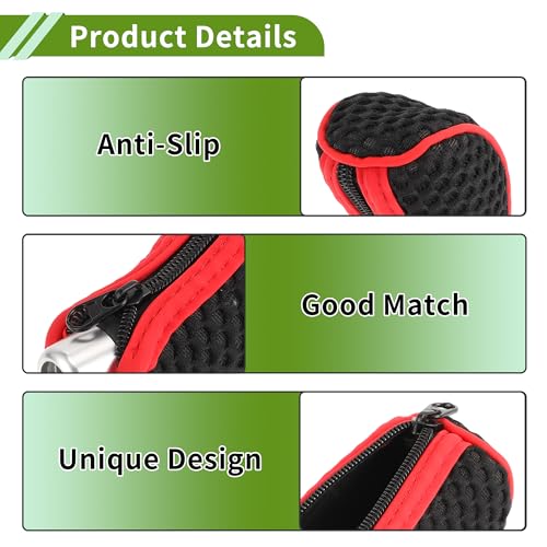 Universal Gear Shift Knob Cover Stick Shifting Handle Protector Manual Fabric 1Pc Anti-Slip Black - color: Black Red