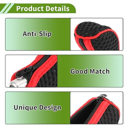 Universal Gear Shift Knob Cover Stick Shifting Handle Protector Manual Fabric 1Pc Anti-Slip Black - color: Black Red
