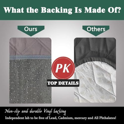 Waterproof Washable Seat Protector Pads Non-Slip Incontinence Chair Pads Resuable Pee Pads for Wheelchair Senior Adults Kids Stay Well in Place 22"X21" Gray 2Pcs - color: Gray