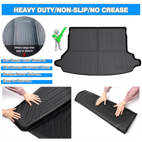 Trunk Mat for 2019-2024 Subaru Forester Accessories Cargo Liner Without Subwoofer All Weather TPO Rear Trunk Liner (Not Fit Models with Subwoofer on Trunk Side) - size: For｜Subaru Forester｜19-24｜Cargo Mat