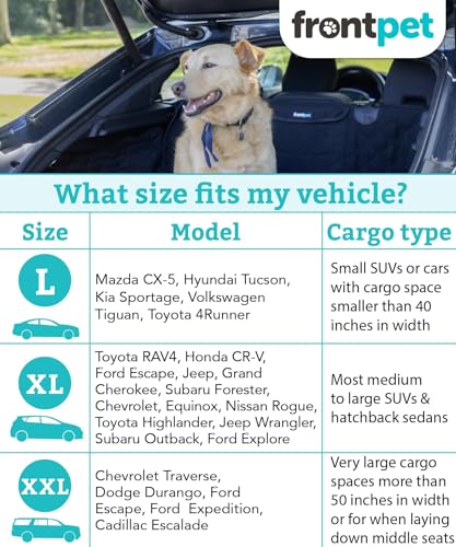 Cargo Cover for Dogs, Water Resistant Pet Cargo Liner Dog Seat Cover Mat for SUVs Sedans Vans with Bumper Flap Protector, Non-Slip, Backseat Cover, Trunk Liner Universal Fit (Large/Black) - color: Black