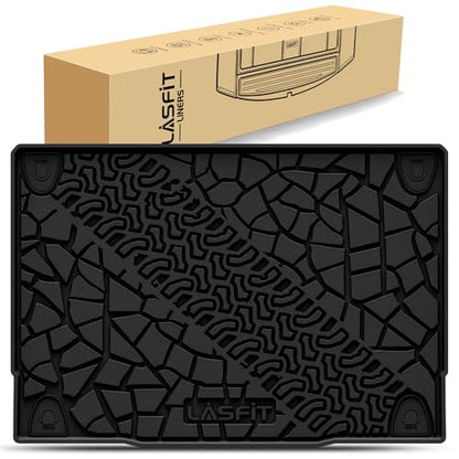 LASFIT Cargo Mat for 2021-2026 Ford Bronco 4-Door TPE Cargo Area Mat Custom Fit Full Coverage Trunk Liner All Weather Protector, Non-Slip