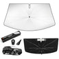 Windshield Sun Shade Umbrella for Ford Edge 2015-2025, Foldable Car Window Sunshade with 360° Bendable Handle & Rearview Mirror Cutout, Upgraded HUPF 50+ Ice Crystal Coating - size: For Ford Edge 2015-2025