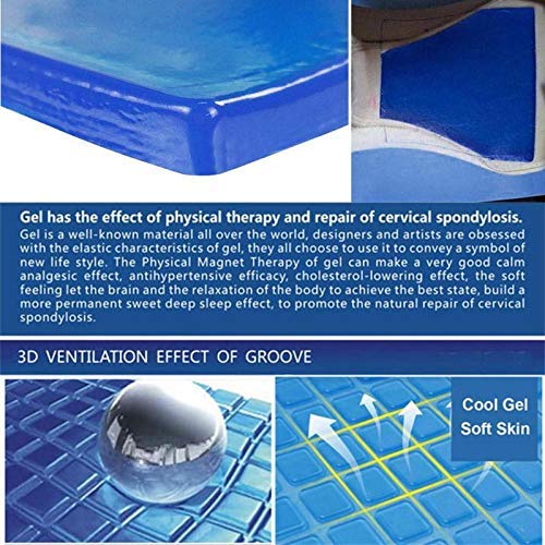 Motorcycle Seat Gel Pad Car Driver Seat Cushion Shock Absorption Mats Reduce Fatigue Comfortable Soft Cooling Fabric DIY Seat Pad Office Chair Seat Cushion (48 x 35 x 2cm) - size: 48 x 35 x 2cm