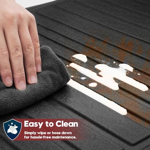 Cargo Mat for Jeep Grand Cherokee 2022-2025 2026 All Weather Cargo Trunk Mat Cargo Liner Back Seat Cover Protector TPE Black Non-Slip 3PCS (5 Seats Include 4XE, NOT for L) - size: 22-26 |Grand Cherokee| Cargo Mat & Backrest Mat