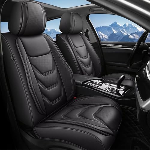 Full Set Seat Covers for Ford Bronco Sport 2021-2024 2026: Breathable Leather Car Seat Covers Cushion (5 Seat Full Set,Black) - color: #089-Black, size: 06-Bronco Sport-5 seat covers full set