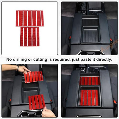 Aunginsy Car Central Control Armrest Box Slot Pad Sticker Compatible with Toyota Tundra 2022-2024 Armrest Box Storage Box Cover Slot Panel Slot Sticker Armrest Lid Storage Slot Trim Cover Accessories - size: Central Control Armrest Box Slot Pad Sticker