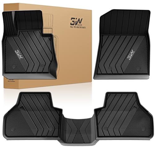 3W Floor Mats Compatible for BMW X3 F25 2011-2017 / BMW X4 2015-2018 xDrive28i/28d/35i/M40i Custom Fit TPE All Weather Floor Liner for 1st and 2nd Row Full Set Car Mats, Black - style: 2) X3 2011-2017 | Floor Mats