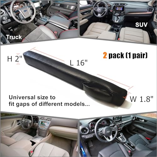 No Drop Seat Guard, Car Seat Gap Filler Universal ‌Upholster Gap Stopper/Catcher to Fill The Gap Between Seat and Console Black Plug Crevice Blocker Pad Stopper 03b