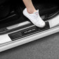 Hellet 4PCS Car Door Sill Protector for Dodge 2016-2020 2023 2024 2025 2026 Durango Accessories Stainless Steel Material Black Brushed Door Entry Guards