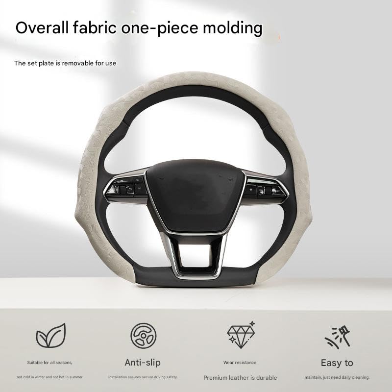 Quick Install All-Weather Steering Wheel Cover Grip Universal fit 14.5 to 15 inches Car SUV Pickup