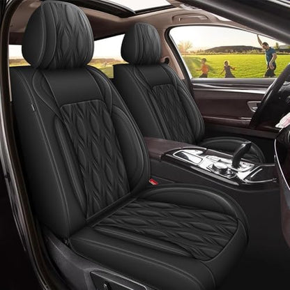 DISUTOGO Rav4 Seat Covers Custom Fit for Toyota Rav4 2013-2023 2024 2025 2026, Luxury Waterproof Leather Car Seat Cover(Full Set, Black) - color: #067 Black, size: 9.RAV4-5 Seat Covers Full Set