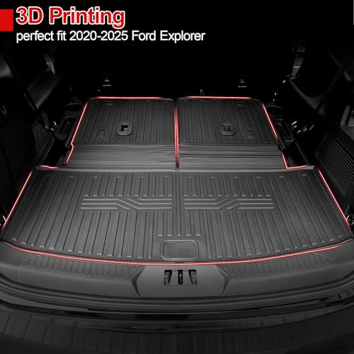Cargo Mat for 2020-2025 2026 Ford Explorer Accessories All Weather Trunk Liner Replacement for 2025 2026 Ford Explorer ST Accessories 2024 2023 2022 2021