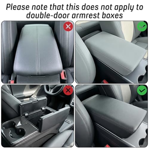 Car Console Covers, Purple Cars Arm Rest Cover Accessories for Women Universal PU Leather Car Armrest Cushion with 2 Storage Pocket for Cars Seats Organizer