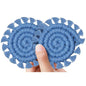 Cotton Car Coasters for Cup Holders, 2 Pack Car Cup Coasters, Drink Coaster Holder Cute Boho Macrame Cupholder Coaster Accessories for Women-3 inch(Blue) - color: Blue