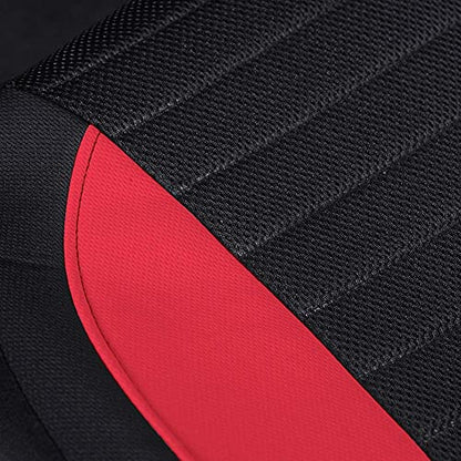 AUTOYOUTH Car Seat Covers - Achieve The Perfect Combination of Style and Protection with Universal Fit for Sedan, Truck, SUV - Black Red - color: Black & Red