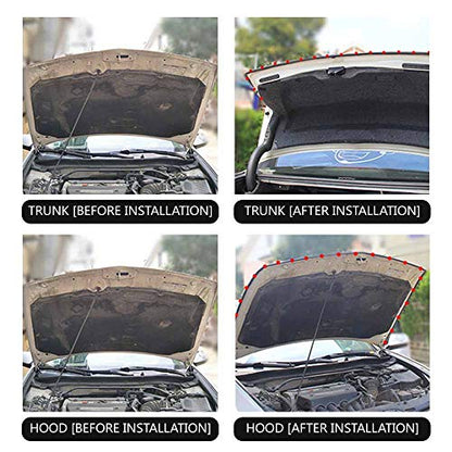 52.4Ft Universal Self Adhesive Weather Seal Strip for Auto, 51/100 x 1/5 Inch Thick, Car Door & Window Weatherstrip with Engine Cover (2 Rolls, 26.2 Ft Each) - size: 52.4 Feet Long