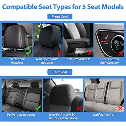Nilight Car Seat Covers Custom Fit 2009-2024 Ram 1500 and 2010-2024 2500 3500 Crew Cabs Mega Cab Waterproof Faux Leather Cushion for Pickup Truck (Full Set, 2 Front and 3 Rear Seats) - color: Full Sets 5 Seat, style: Dodge Ram 2009-2024