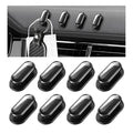 8 PCS Car Mini Hooks, Self-Adhesive Multifunctional Hanging Car Storage Hooks on Dashboard, Universal Vehicle Hook Stickers for Keys Mask Charging Cable, Car Accessories (Glossy)