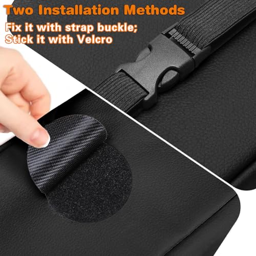 Large Car Tissue Holder for 120 Standard Tissues, Premium PU Leather Tissue Holder in Car Backseat Rectangular, Napkin Holder for Car Fits for Kleenex Tissues Box Daily Use Black (2, Black)