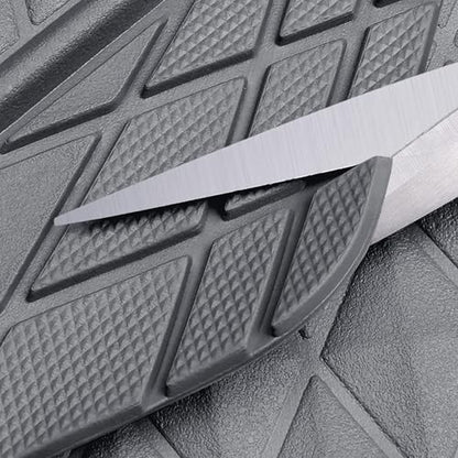 CAR PASS Gray Rubber Car Mats, All-Weather Floor Mats Full Set Durable Anti-Slip 3D Rhombus Waterproof Automotive Pad Trim to Fit Liner Universal Fit for Sedan SUV Truck Van, 4 Pcs All Gray Rubber - color: Gray