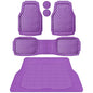 CAR PASS Heavy Duty Rubber Purple Car Floor Mats & Cargo Liners, Deep Dish All-Weather Trunk Mats Durable Anti-Slip 3D Rhombus Waterproof Trim to Fit Liner Universal Fit Auto,Sedan,SUV,Truck, Purple - color: purple with cargo liner