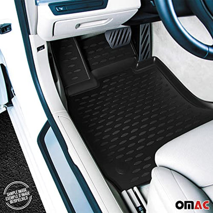 OMAC Floor Mats Liner for Lexus RX350 2009-2012 Black TPE All-Weather 4Pcs - size: for RX350 2009-2012 / Black, style: Floor Mats