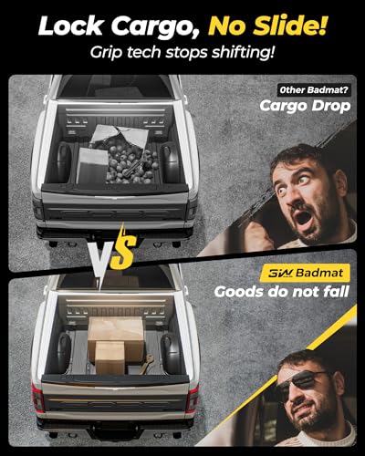 3W Truck Bed Mat Fit for 2020-2025 2026 Jeep Gladiator (5ft Bed), All Weather Protection Custom Fit TPE Heavy Duty Truck Bed Liner for Jeep Gladiator JT Accessories Black - size: 5. Jeep Gladiator|20-26|Truck Bed Mat
