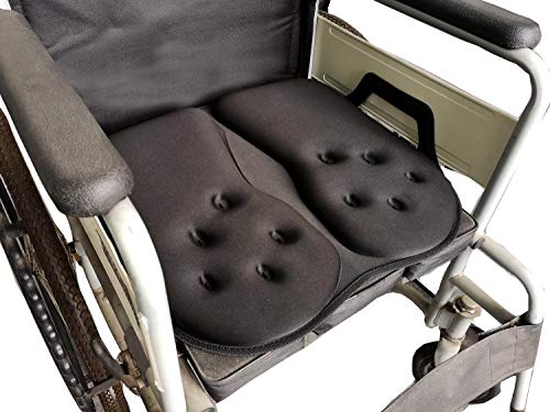 Tektrum Extra Thick Foldable Orthopedic Cool Gel Seat Cushion w/Handle for Home, Office, Chair, Car, Travel-Relief for Back, Sciatica, Tailbone Pain, Promote Healthy Posture (TD-GS1631-BLK) - size: 18.5 x 16 x 1.75 Inch