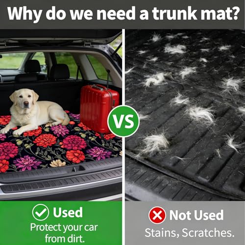 Automotive Floor Mats 5 Pcs, Universal Car Floor Mats,Floral Car Mats, Flower Car Accessory for SUVs/Sedan/Wagons, Durable Protective Mat, Trunk Liner for Families/Travel Enthusiasts - style: Bundle22