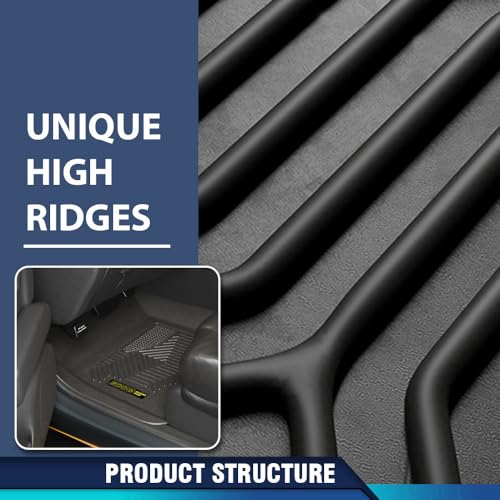 PIT66 Floor Mats Cargo Liners Compatible with 1999-2006 Chevy Silverado/Sierra GMC 1500 | Crew Cab (Heavy Duty) TPE Truck Accessories Cargo Liners All Weather Protection - size: Fit Silverado/Sierra 1500 Crew 99-06 | 3PCS
