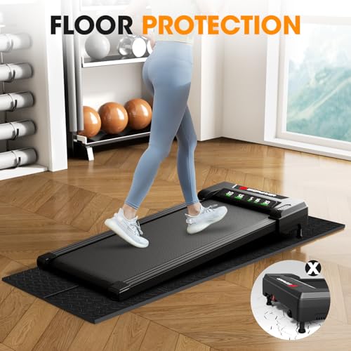 Stepwaver Walking Pad Mat for Carpet, Treamill Mat for Hardwood Floors, High Density, 0.2" Thickness, Folable, Floor Protection Mats for Bike, Elliptical, Treadmill - size: 55.1"L x 23.6"W x 0.2"Th