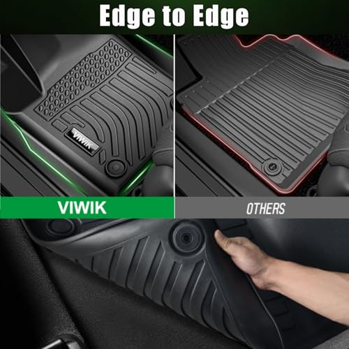 VIWIK Floor Mats for 2019-2025 Toyota RAV4 (Not Hybrid) Fit All-Weather Custom, Car Mats with Anti-Skid Design, 1st & 2nd Row Full Set - style: Fit for Toyota RAV4 2019-2025(Not Hybrid)