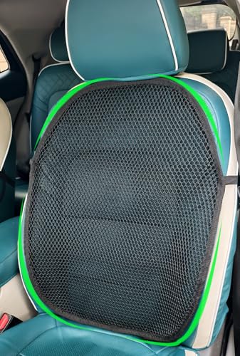 3D Air Mesh Breathable Car Seat Cushion Summer Cooling Seat Cover Anti-Slip Honeycomb Mesh Universal Auto Backrest Pad Fit Car Truck Pickup SUV (Black, 1 Pack Back Cushion)