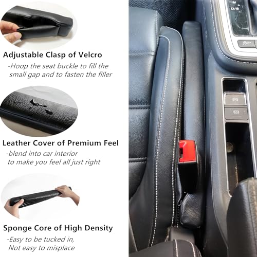 No Drop Seat Guard, Car Seat Gap Filler Universal ‌Upholster Gap Stopper/Catcher to Fill The Gap Between Seat and Console Black Plug Crevice Blocker Pad Stopper 03b