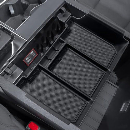 Center Console Organizer Tray Compatible with Toyota Tundra Accessories 2022 2023 2024 2025 2026 and 2023-2026 Sequoia Armrest Box Secondary Storage Tray Interior Accessories