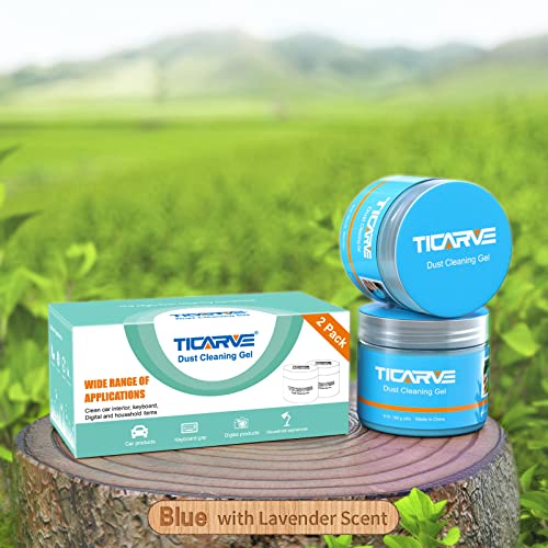TICARVE 2Pack Cleaning Gel Car Putty Car Detail Putty Auto Detail Gel Detail for Car Interior Cleaner Kits Automotive Car Slime Keyboard Cleaner Blue (320g/11.2oz) - color: Blue 2 Pack