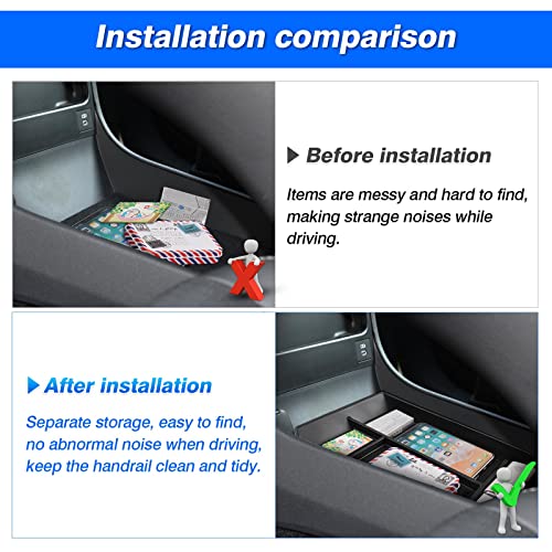 Autorder Center Console Bottom Organizer for 2023 2024 2025 Toyota bZ4X/ Subaru Solterra Accessories Lower Center Console Storage Tray - size: 2023-2026 Toyota BZ4X