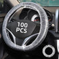 100PCS Disposable Steering Wheel Covers,Disposable Steering Wheel Protector with Elastic, Applicable to Cars, Trucks, Vans (100)