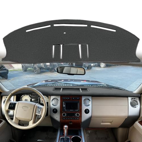Dash Cover Mat Custom Fit for Ford Expedition with Light Sensor Dashboard Pad Cap Carpet Protector K318 (Dark Gray) - color: Dark Gray