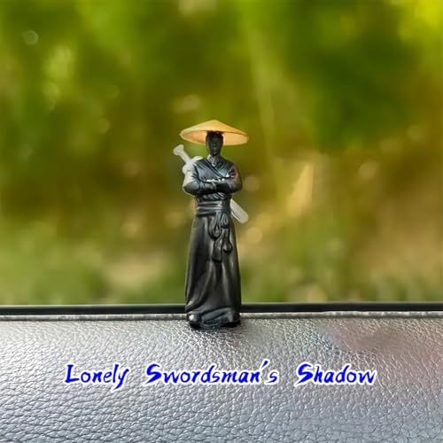 Car Dashboard Decorative Figurines, 3-Piece Martial Arts Swordsman Set, Desktop Computer Monitor Ornaments (3 Pcs Swordsman)