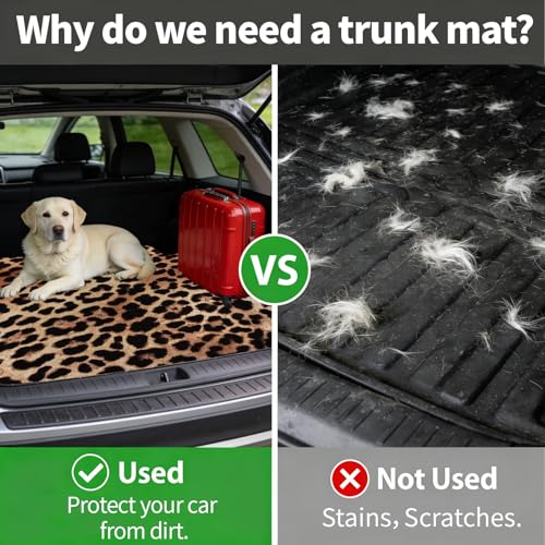 Automotive Floor Mats 5 Pcs, Universal Car Floor Mats, Leopard Print Cargo Liner, Car Accessory for SUVs/Sedan/Wagons, Durable Protective Mat, Trunk Liner for Families/Travel Enthusiasts - style: Bundle 2
