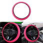 Elastic Stretch Car Steering Wheel Cover, Comfortable Steering Wheel Cover Universal for 14.5-15 Inch, Warm in Winter & Cool in Summer, Anti-Slip Breathable Ice Silk (Rose Red) - color: Rose Red